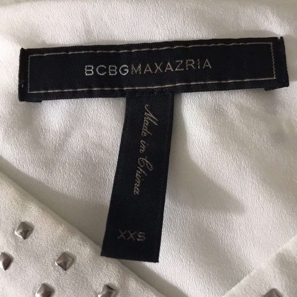 BCBG WHITE EMBELLISHED TANK TOP  XXS - Picture 5 of 5